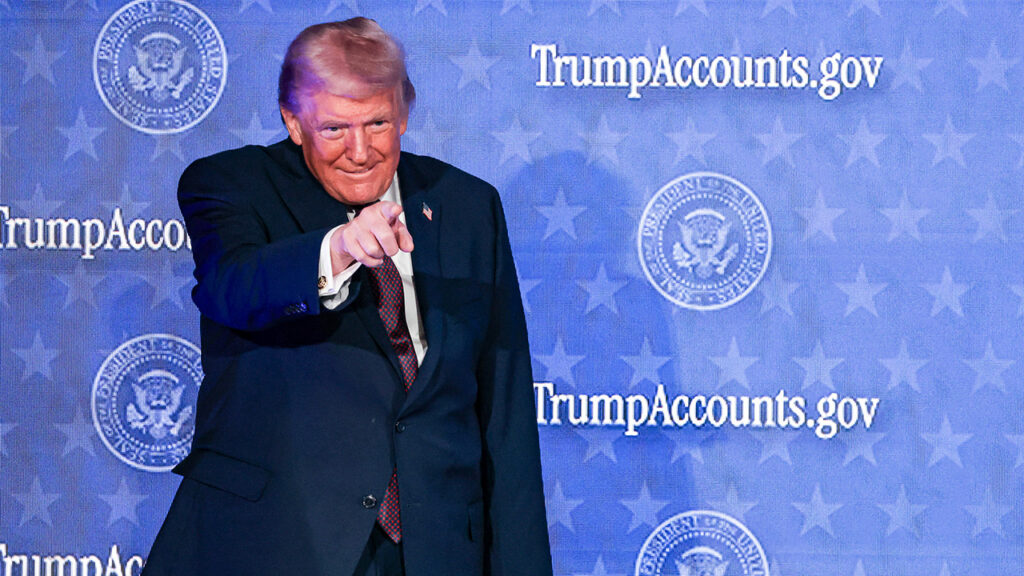 US President Donald Trump arrives to speak during the Trump Accounts Launch Summit in Washington, DC, US, on Wednesday, Jan. 28, 2026. Trump’s push to